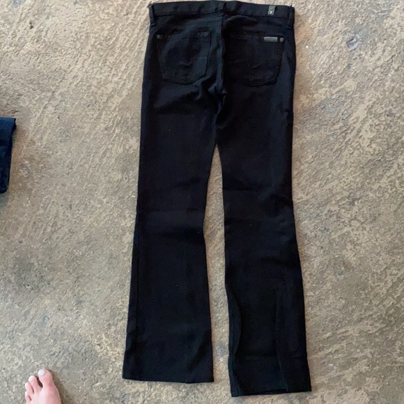 7 for all mankind black boot cut Ponte jeans, sz 26 EUC - Picture 3 of 4